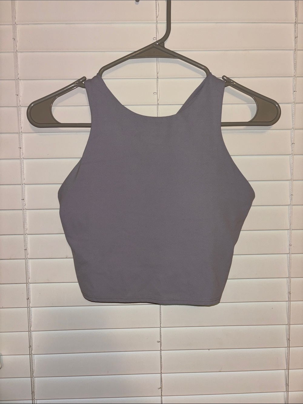 Athleta Women’s High Neck Cropped Tank Top - Lavender Gray